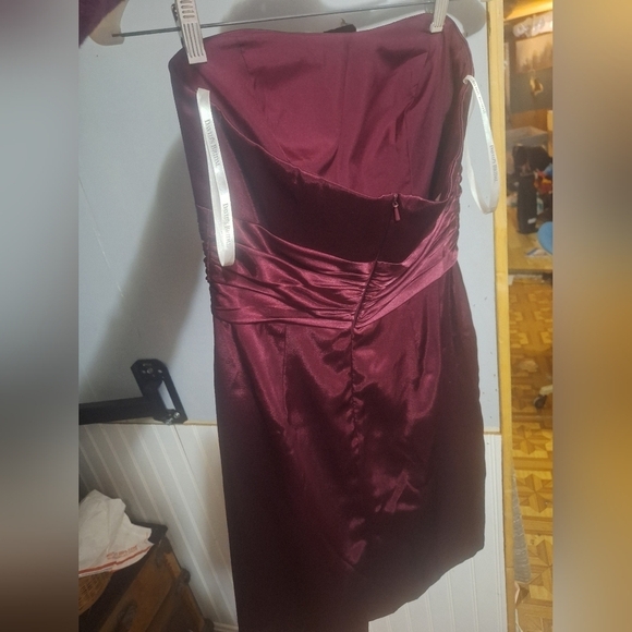 David's Bridal Purple Strapless Prom Dress - Picture 4 of 4